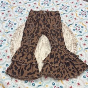Leopard Print Flared Pants size 2t